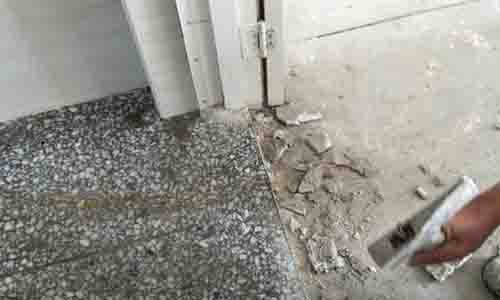 20170619广汉7栋毛肚厂 冲洗地面，角磨机磨水泥灰