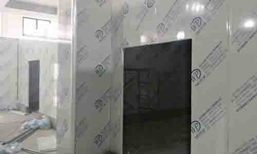 20170608 广汉4栋调味醋 水电材料已经到场，彩钢板安装