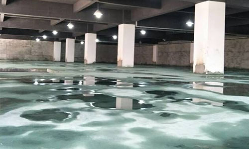 20170420 广汉6栋魔芋面厂房装修磨石完成