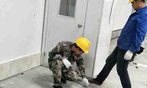 20170619马尔康水厂 马尔康水厂放线，立墙板