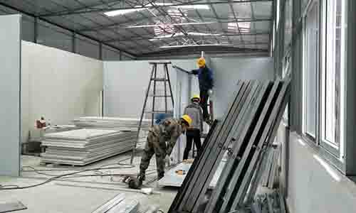 20170620马尔康水厂 墙板工程完工